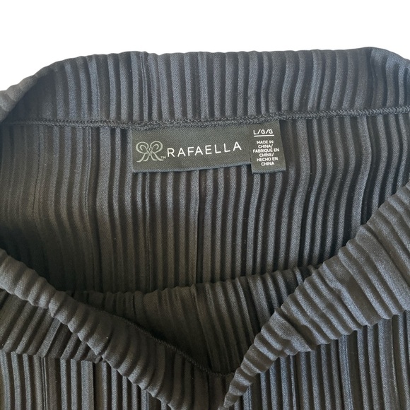 Rafaella LINED PLISSE TOP Black Size Large - Picture 8 of 8